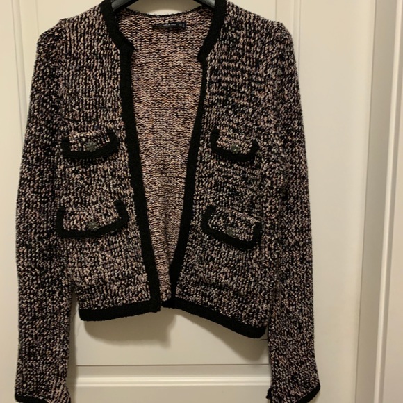 Zara tweed cardigan blazer